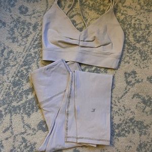 Glyder White And Tan Stripped Set